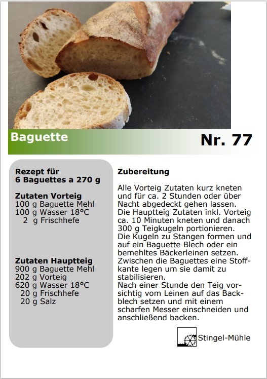 Rezept für Baguette